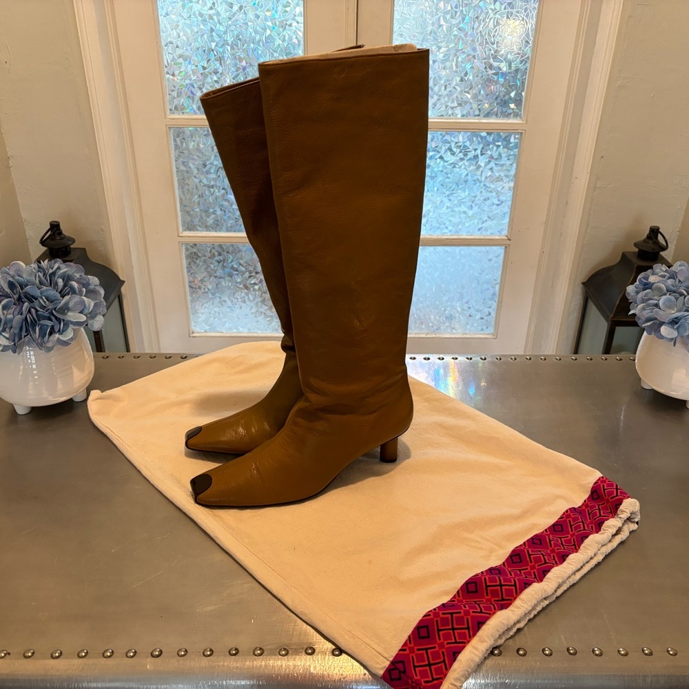 Tory Burch Elegant Tubo Knee Boots in Granola - Picture 4 of 6
